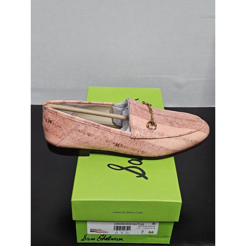 Sz7 - Sam Edelman Loraine Loafer Coral Snake Leather Moccasin Women NWB Rare